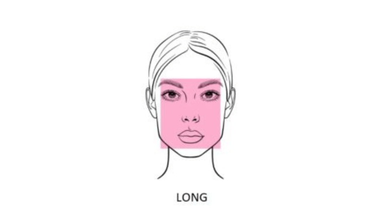 A woman with a long face shape