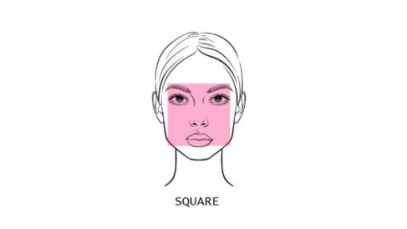 A woman with a square face shape