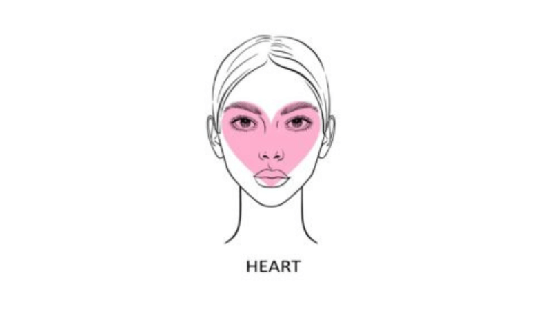 A woman with a heart face shape