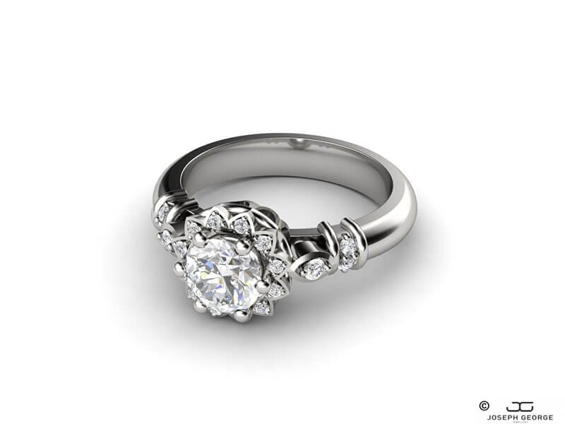 Embody Parisian chic with the Anthea engagement ring. 