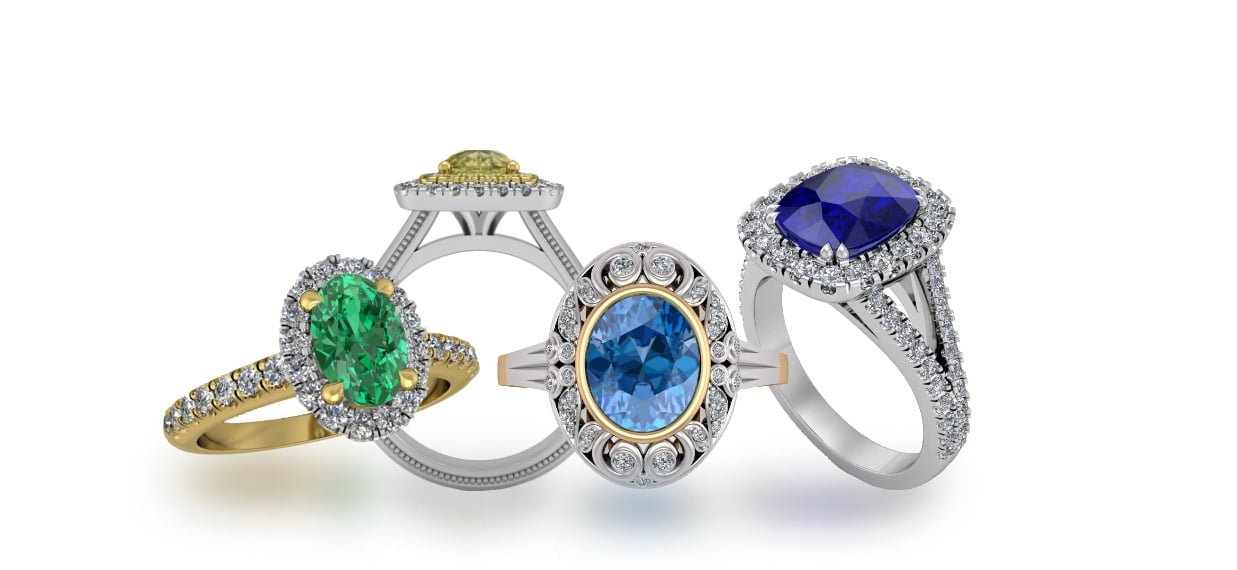 Coloured Stone Engagement Rings Brisbane - Bentley De Lisle