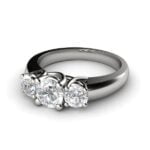 Three-stone engagement ring aspasia