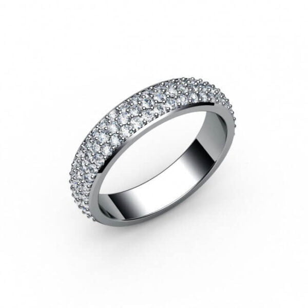 Stone-set wedding rings