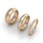 High dome round edge wedding ring - rose gold High dome round edge wedding ring - rose gold