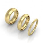 High dome round edge wedding ring - yellow gold High dome round edge wedding ring - yellow gold