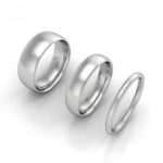 Classic comfort wedding ring for men and women - white gold or platinum