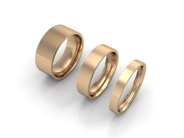 Classic flat wedding ring - rose gold