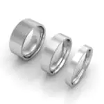 Classic flat wedding ring - white gold, platinum Classic flat wedding ring - white gold, platinum