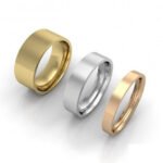 Classic flat top wedding ring - yellow, rose, white gold, platinum