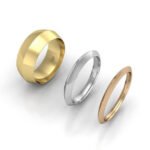 French curve wedding ring