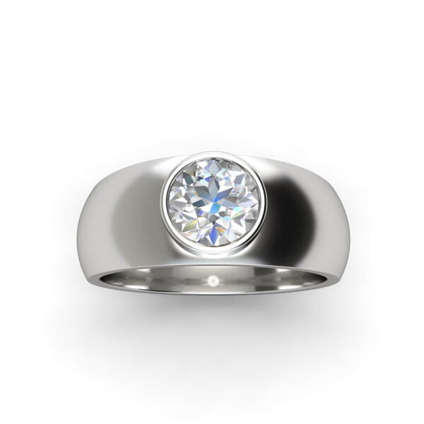 Round bezel set diamond ring - Zopyros