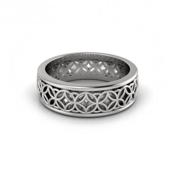 Platinum Celtic wedding ring - Charmion