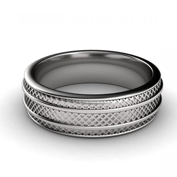 Men's wedding ring design - Hermes - platinum