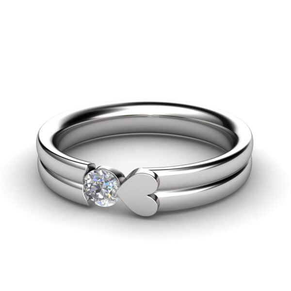 Diamond tension set wedding ring - Kardia