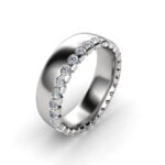 Men's diamond wedding band - panthers