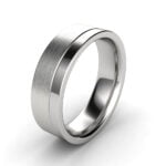 Flat wedding ring with a line - karpos Flat wedding ring with a line - karpos