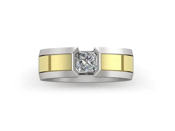 Zinon 15 Men's diamond engagement ring - zinon - yellow gold