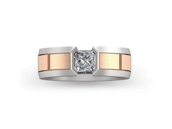 Zinon 14 Men's diamond engagement ring - zinon - rose gold