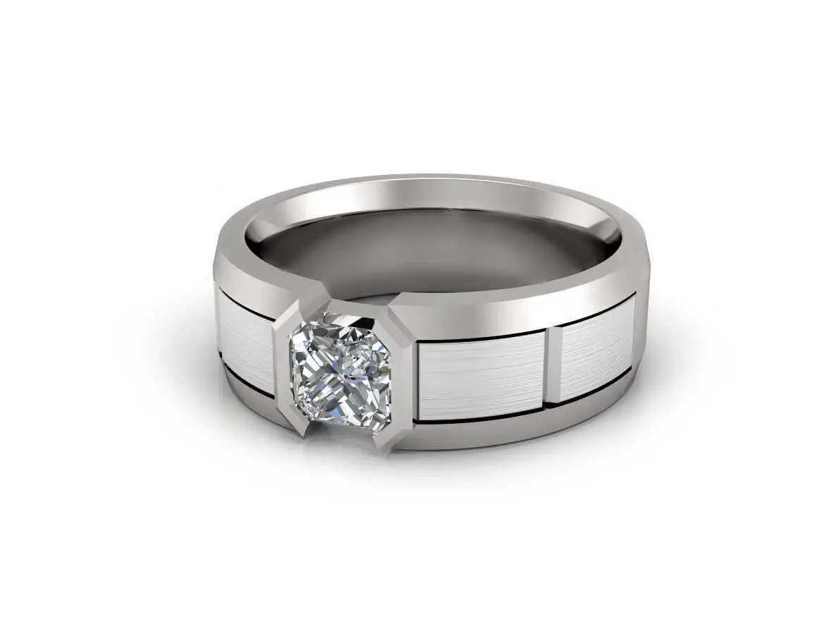 Men's diamond engagement ring - zinon - platinum