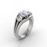 Platinum three-stone ring - avra Platinum three-stone ring - avra