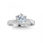 White gold ribbon twist engagement ring - andromeda - top view White gold ribbon twist engagement ring - andromeda - top view