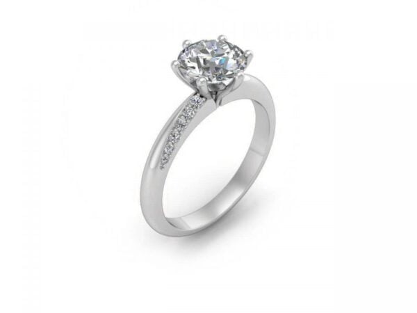 Zoe 9 One-of-a-kind diamond engagement ring - zoe - platinum