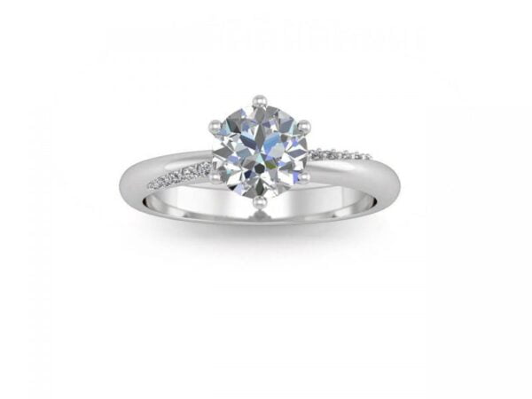 Zoe 7 One-of-a-kind diamond engagement ring - zoe - white gold