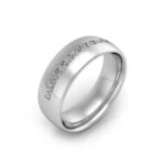 Princess cut channel-set men's wedding band in white gold - leon Princess cut channel-set men's wedding band in white gold - leon