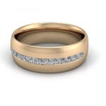 Princess cut channel-set men's wedding band in rose gold - leon Princess cut channel-set men's wedding band in rose gold - leon