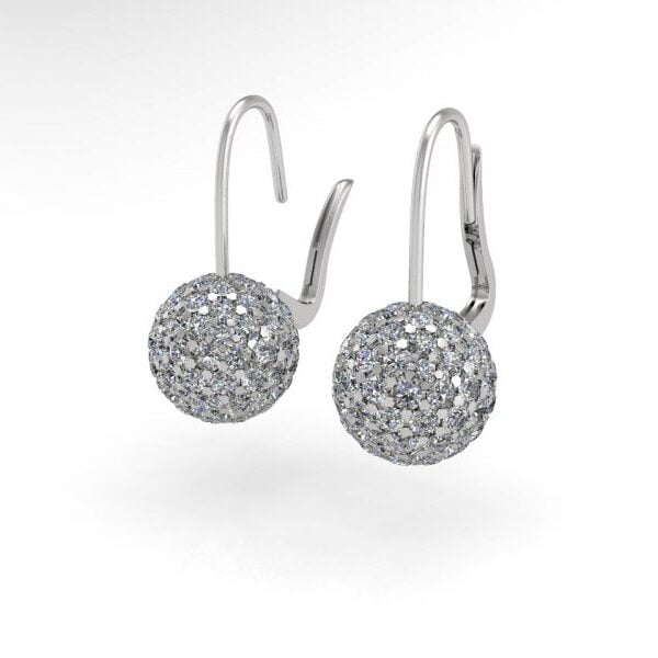 Theia Diamond Pave Ball Earrings