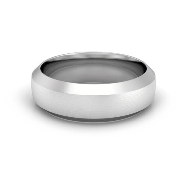 Low Dome Bevelled Wedding Band