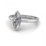 Platinum classic marquise solitaire diamond engagement ring - charis