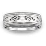 Bespoke men's wedding ring - amyntas - platinum