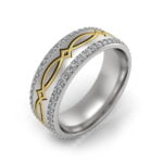 Amyntas pave diamond celtic wedding ring
