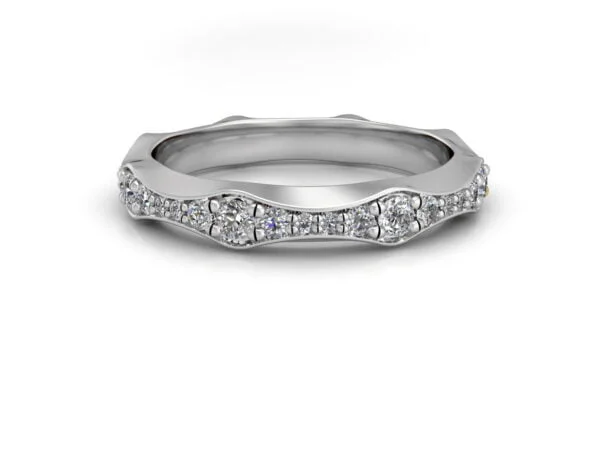 Lab Grown Diamond Eternity Ring Wedding Band 14k White Gold 2.50ct - AZ10963