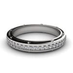 Platinum unique wedding band - photina