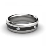 Platinum band with enamel and diamonds - arsenios