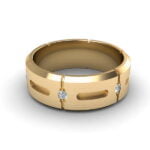 Men's band with 6 diamonds - pegasus-rose gold