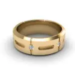 Men's band with 6 diamonds - pegasus-rose gold