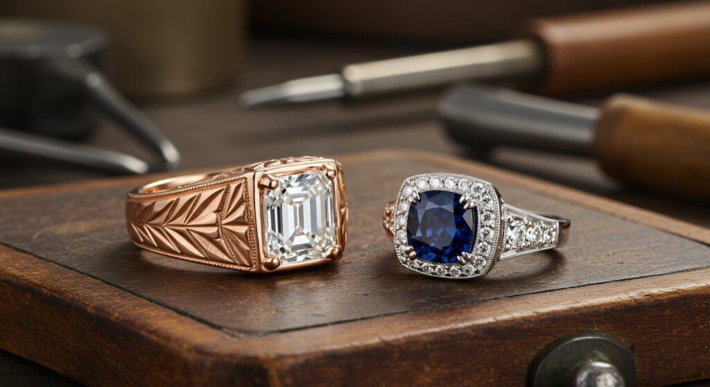 How can i customise an engagement ring? 1 Customise an engagement ring