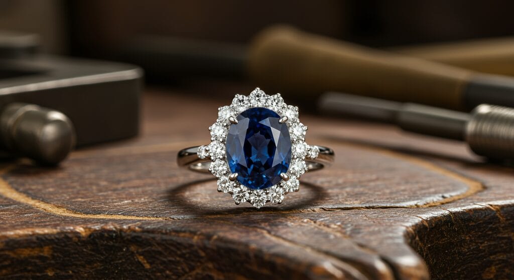 Best engagement rings melbourne: how to choose the perfect one 2 Platinum halo ring with sapphire and diamonds by joseph george