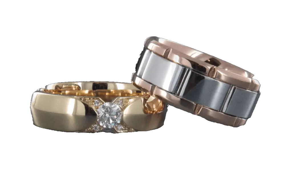Men's wedding and engagement rings