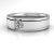 Platinum men's solitaire diamond engagement ring - Proteus